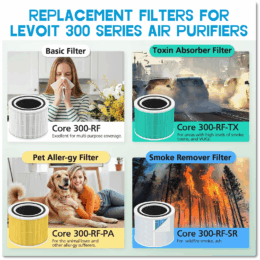 Replacement Filters for Levoit Air Purifiers Core 300 Series